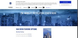 Website screenshot of 6th and K Parkade - Parking Facilities in 289 Sixth Ave