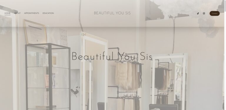 Website screenshot of Beautiful You Salon - Hair salons and beauty services in 1105 Cesar E. Chavez Pkwy