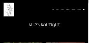 Website screenshot of Bluza Boutique - Boutique clothing stores in 1501 India St #104