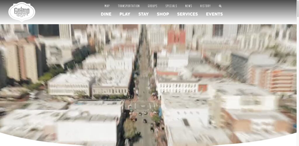 Website screenshot of Gaslamp MarketPlace - Souvenir shops in 3225 N Harbor Dr