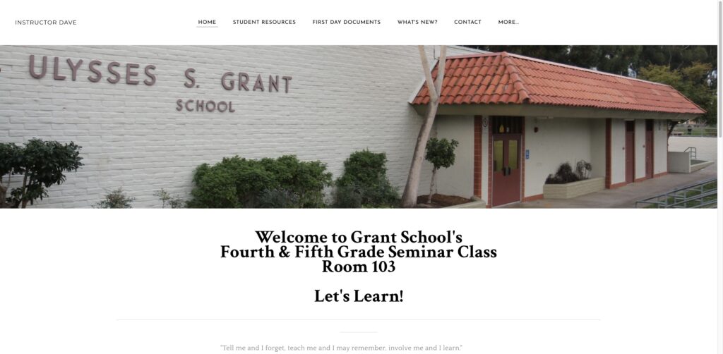 Website screenshot of Instructor Dave - Surf schools and instructors in 1775 Diamond St
