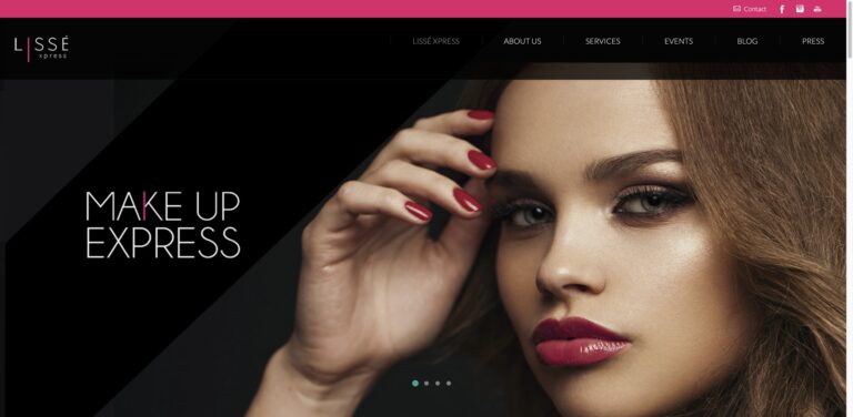 Website screenshot of Lisse Xpress - Hair salons and beauty services in 2015 Birch Rd
