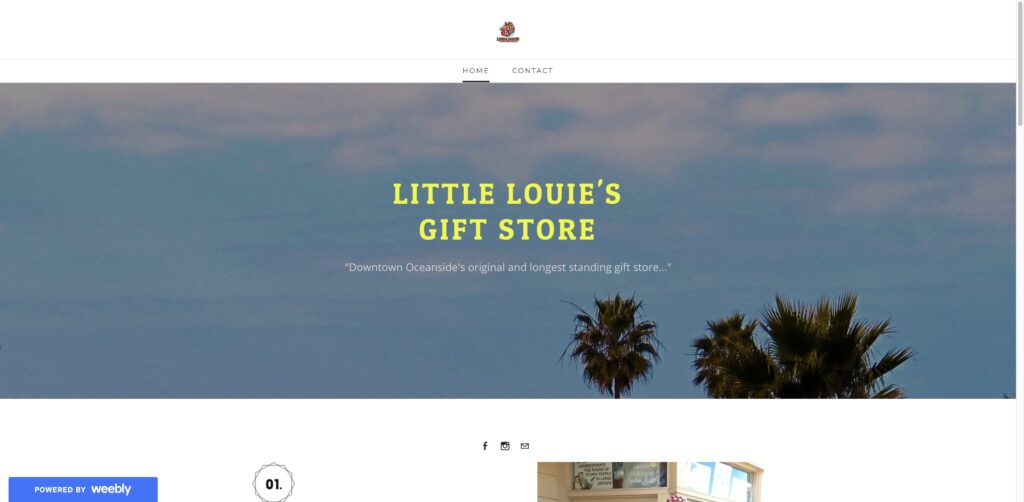 Website screenshot of Little Louies Gift Shop - Souvenir shops in 312 Mission Ave