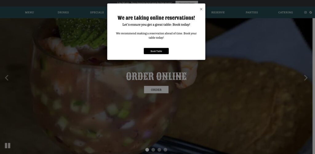 Website screenshot of Los Cuates Seafood and Bar - Seafood restaurants in 217 3rd Ave