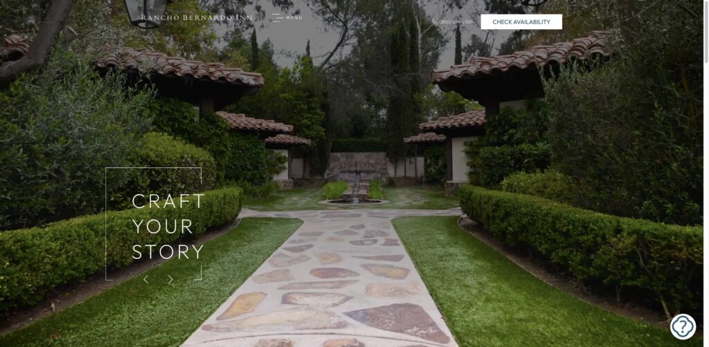Website screenshot of Rancho Bernardo Inn - Bed & breakfasts in 17550 Bernardo Oaks Dr