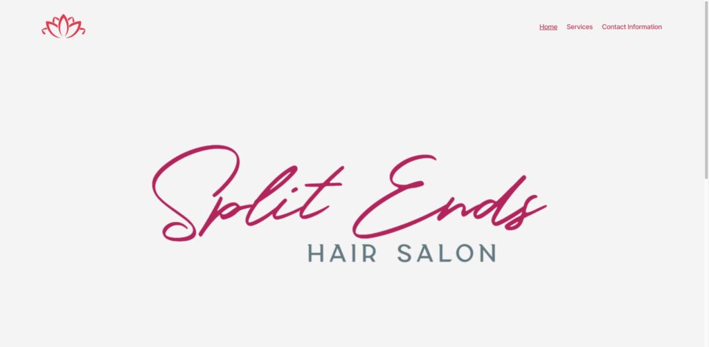 Website screenshot of Split Ends Hair Salon - Hair salons and beauty services in 1415 Garnet Ave