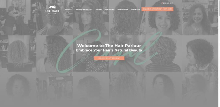 Website screenshot of The Hair Parlour - Hair salons and beauty services in 107 S Coast Hwy