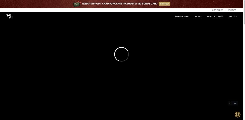 Website screenshot of Water Grill San Diego - Seafood restaurants in 615 J St